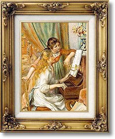 Famous Paintings - Young Girls at the Piano by Renoir